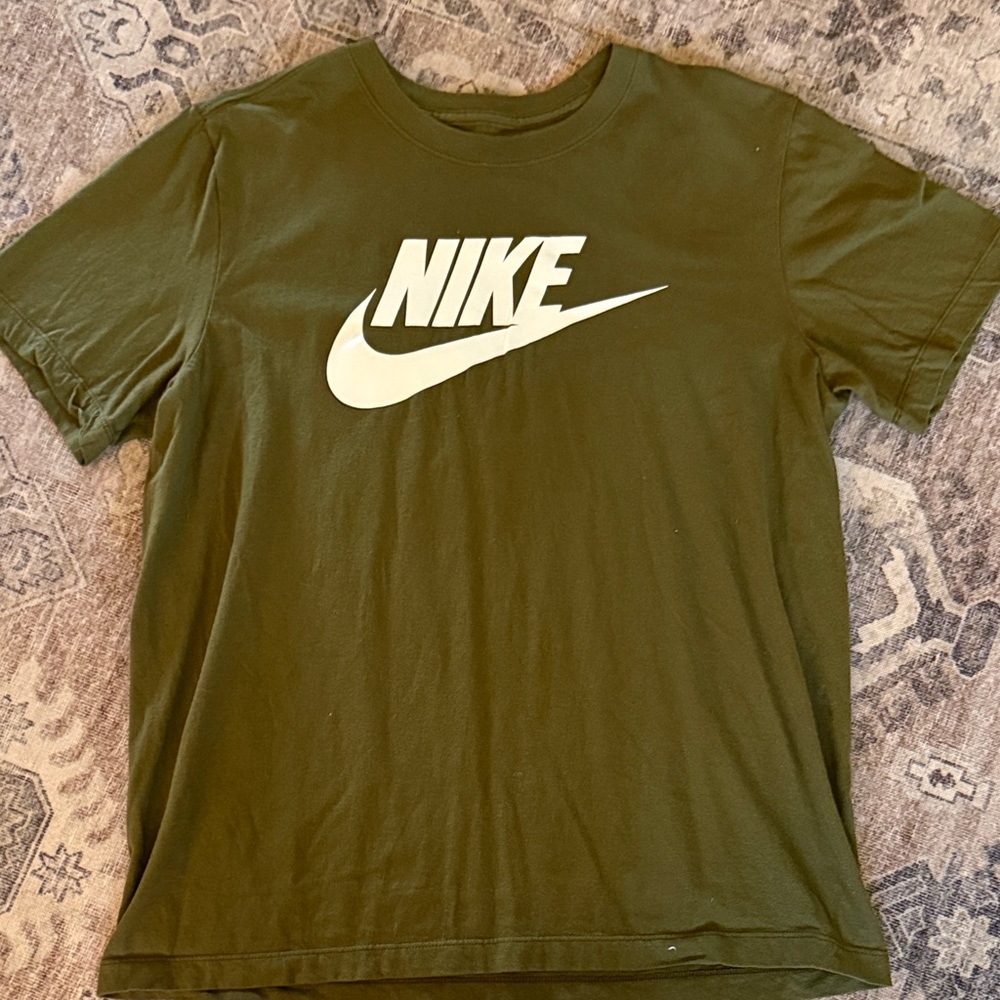 Nike Dark Green Tee with White Logo